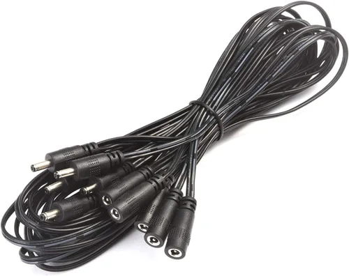 Miniatura 2 de Cable de extensión para iluminación debajo del gabinete, luces LED regulables de disco, kit de tira enlazable CC 12V 5 pies 35-135 conector CC