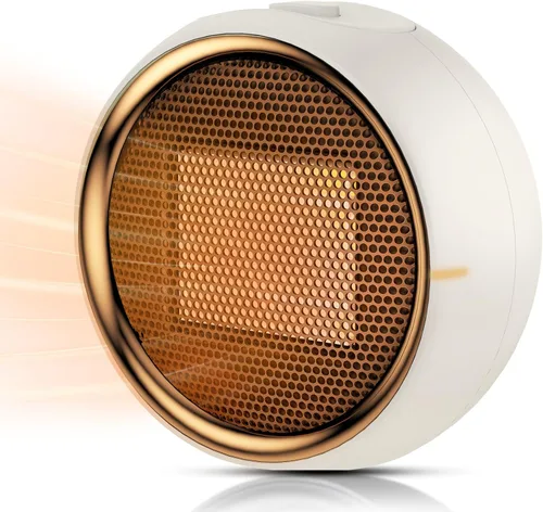 ASNUG - Mini calentadores eléctricos portátiles de cerámica PTC para uso en interiores, calefacción eficiente 2S, protección contra
