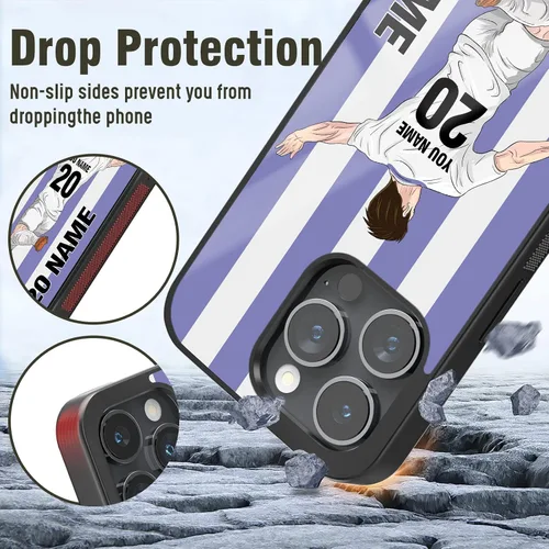 Miniatura 2 de Fundas de teléfono con número de nombre personalizado para iPhone 11 12 13 14 15 16 17 Pro Max Plus Mini Xr Xs para Samsung S20 S21 S22 S23 S24 S25