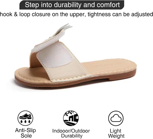 Miniatura 6 de THEE BRON Lindas pantuflas para niñas, sandalias elegantes para niños pequeños y niños