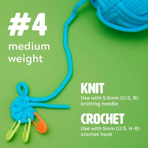 Miniatura 2 de Woobles Easy Peasy Hilo para Principiantes - Hilo de Ganchillo y Tejer - Mediano #4 Worsted - Mezcla de Algodón-Nailon Vamos a Ketchup Pronto