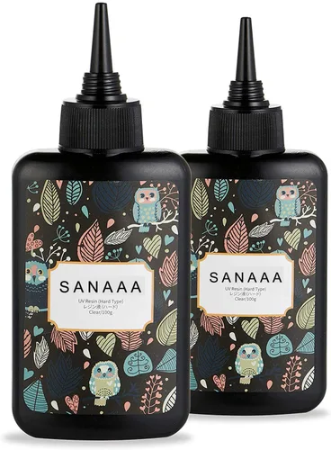 SANAAA Resina UV Transparente de Tipo Duro de 200g para Hacer Joyería de Resina DIY