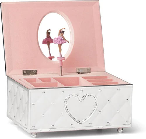 Miniatura 15 de Joyero de bailarina de metal para recuerdos de la niñez de Lenox, Metal, Blanco, individual