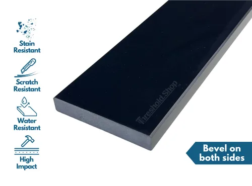 Miniatura 2 de Umbral de Mármol Artificial Súper Negro para Bordillo de Ducha, Protector contra Salpicaduras de Tocador de Baño, Alféizar de Ventana, Transiciones