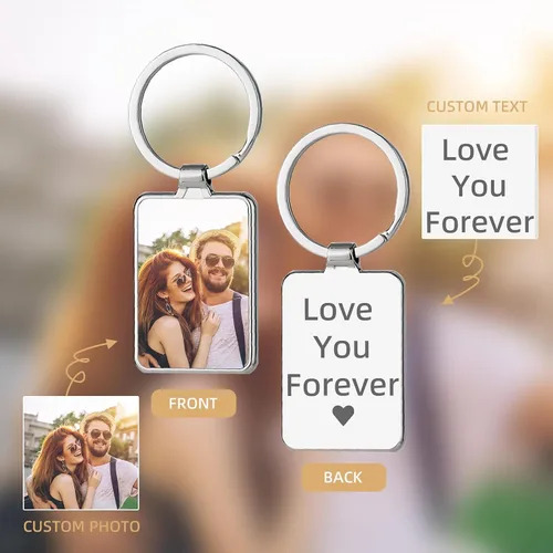 Miniatura 4 de Llavero personalizado con imagen, llaveros personalizados con texto y fotos, regalos para familiares y novios