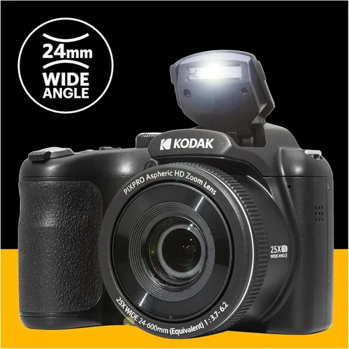 Miniatura 5 de Kodak PIXPRO AZ255 Astro Zoom 16MP Cámara digital (negro) con paquete de tarjetas SDXC Kodak 128GB (10 artículos)