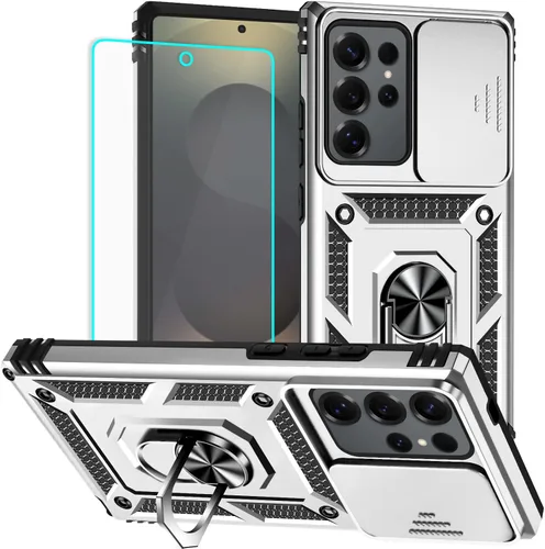 Miniatura 16 de HNHYGETE Funda para Samsung A13 5G, Galaxy A13 5G con protector de pantalla, soporte giratorio de grado militar de 360° (resistente), fundas Negro