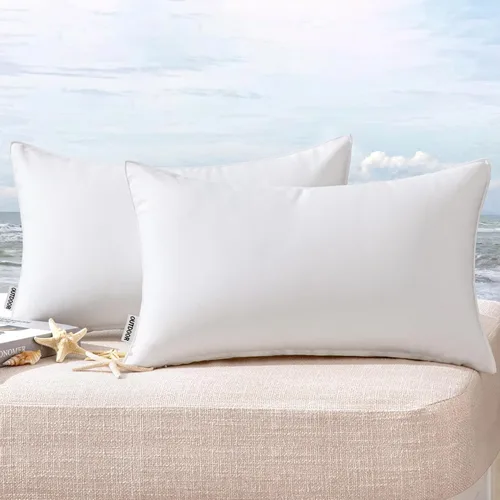 Miniatura 57 de MIULEE - Juego de 2 fundas de almohadas decorativas para exteriores, impermeables, cuadradas, para jardín, para cenador de primavera, tienda de Negro