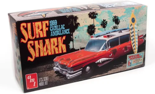 Miniatura 2 de Skill 2 Model Kit 1959 Cadillac Ambulance Surf Shark Escala 1/25 Modelos por AMT