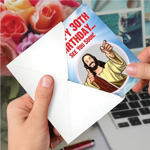 Miniatura 6 de NobleWorks - Divertida tarjeta de felicitación de 30 cumpleaños - Hito del humor de Joking God, tarjeta de felicitación de cumpleaños de 30 años