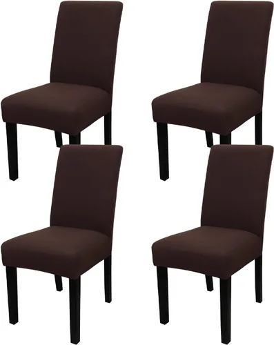 Miniatura 66 de JQinHome Juego de 8 fundas para sillas de comedor, fundas de alta elasticidad extraíbles y lavables, fundas protectoras de asiento para silla
