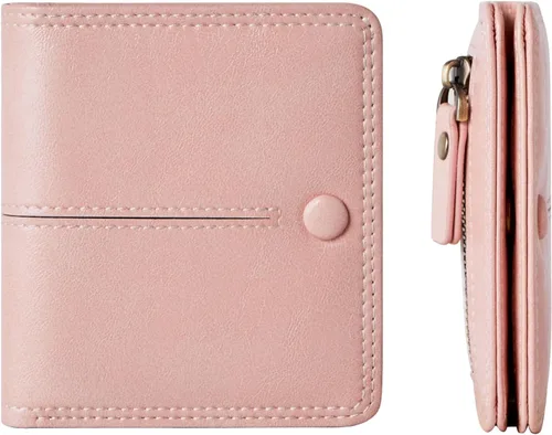 Miniatura 9 de TFKGS Tarjetero de crédito para mujer, cartera RFID de cuero para mujer con bloqueo de cremallera, llavero para tarjetas de acordeón, regalos
