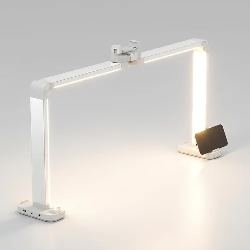 Miniatura 9 de Neatfi Luz de Media Luna para Lámpara de Escritorio de Uñas, Lámpara de Mesa, Múltiples Modos de Iluminación de Escritorio para Esteticistas