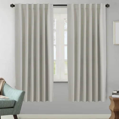 Miniatura 108 de H.VERSAILTEX Cortinas opacas con aislamiento térmico, paneles de tratamiento de ventana, cortinas opacas para oscurecer la habitación, cortinas Gris
