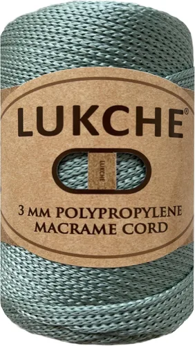 Miniatura 8 de Cuerda de macramé premium de poliéster de 3 mm (134.5 metros), (250 g) 100% cuerda de macramé de polipropileno, hilo de crochet de color para Verde