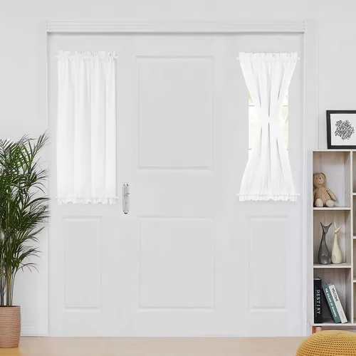 Miniatura 20 de Cortina térmica para puerta con bolsillo para barra, opacas, tratamiento de ventanas con ojales y ojales Deconovo 1 panel