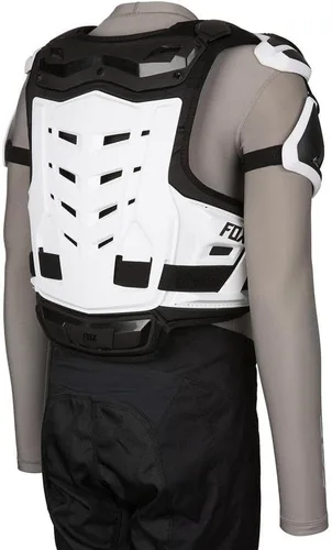 Miniatura 7 de Fox Racing Raptor Chaleco de Motocross para Bicicleta de Tierra CE Protector de Pecho, Negro/Blanco, Pequeño/Mediano