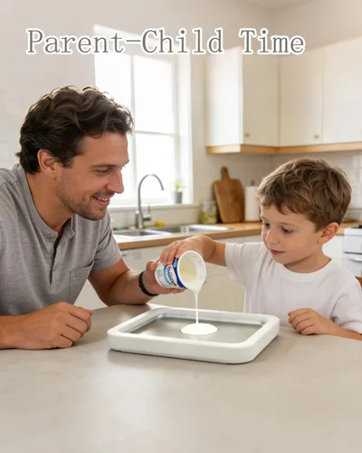 Miniatura 7 de Kit para hacer helados enrollados con tapa, 2 espátulas y guía de recetas - Bandeja de congelación instantánea para helado casero, actividades Rosa