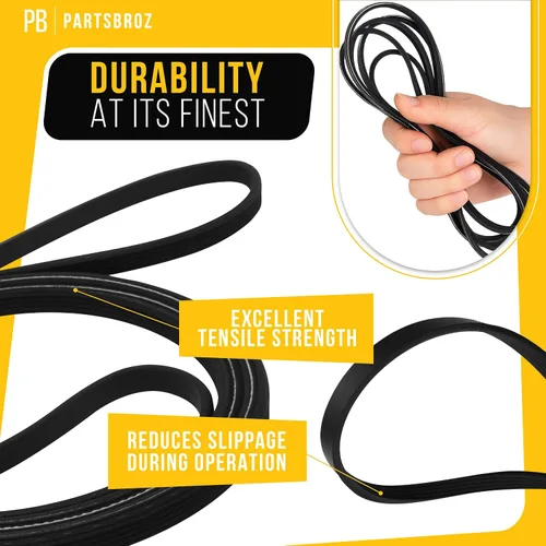 Miniatura 4 de PartsBroz 33002535 WP33002535 - Correa secadora para Whirlpool MDE5500AYW MDE3000AYW MDE7400AYW MDE7600AYW MDE9206AYW MDG5500AWW MDE2600AYW