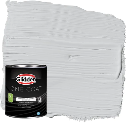 Miniatura 26 de Glidden Pintura Interior + Imprimación: Gris/Plata Antigua, Una Capa, Satinado, 1 Galón