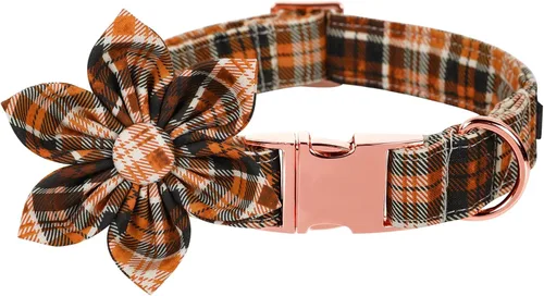 Miniatura 13 de Collar de Halloween para perro con moño de lionet paws - Lindo collar ajustable de moño de algodón para otoño con hebilla de metal para perro A: O &
