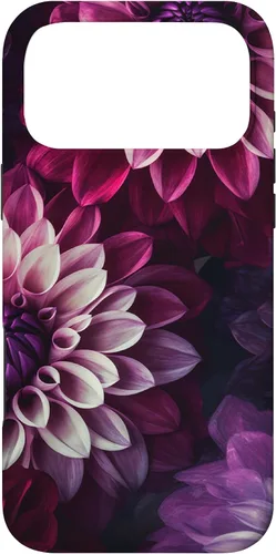Miniatura 21 de iPhone 11 Dahlia Flower Floral Nature Garden Funda con diseño granate rosa y morado