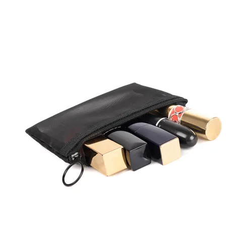 Miniatura 2 de Patu Bolsas de malla con cremallera, organizador de accesorios cosméticos de maquillaje de belleza, kit de aseo de viaje, bolsa de almacenamiento, 5