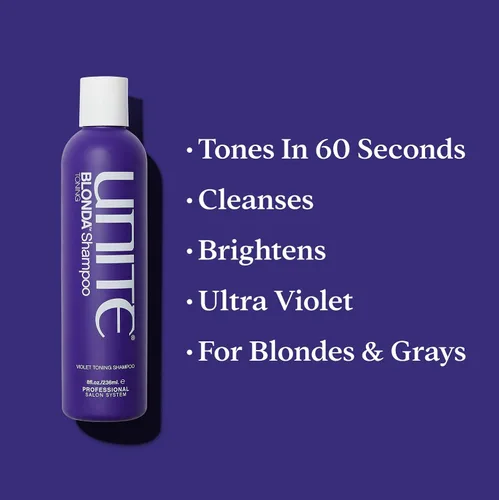 Miniatura 3 de UNITE Cabello - BLONDA Fix, Champú tonificante y acondicionador diario - Mascarilla tonificante - Para rubias 4 floz, 10 floz, 8 floz