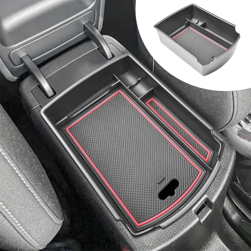 Miniatura 8 de RUNROAD Organizador de consola central compatible con accesorios Kia Soul 2020 2021 2022 2023 2024 2025, bandeja de inserción de reposabrazos