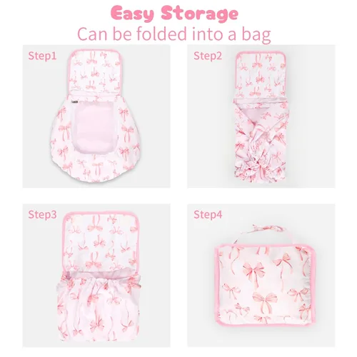 Miniatura 6 de Funda para asiento de coche para bebé, funda para asiento de coche resistente al viento para bebés niñas, toldo cálido para asiento de coche