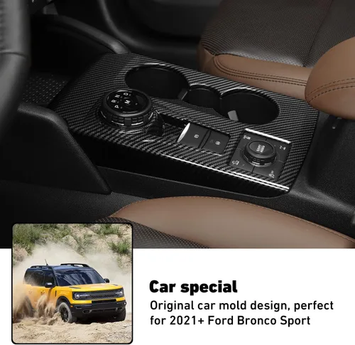 Miniatura 4 de Linskip Cubierta del Panel de Cambio de Marchas Trim Compatible con Ford Bronco Sport 2025, 2024, 2023, 2022, 2021, Cubierta Decorativa para Negro