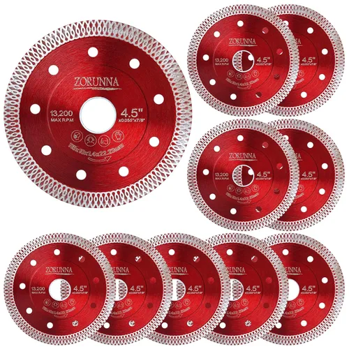 Miniatura 15 de ZORUNNA Hoja de diamante de 4 pulgadas para amoladora angular, hoja de sierra de azulejos súper fina para corte suave, 2 cuchillas de corte