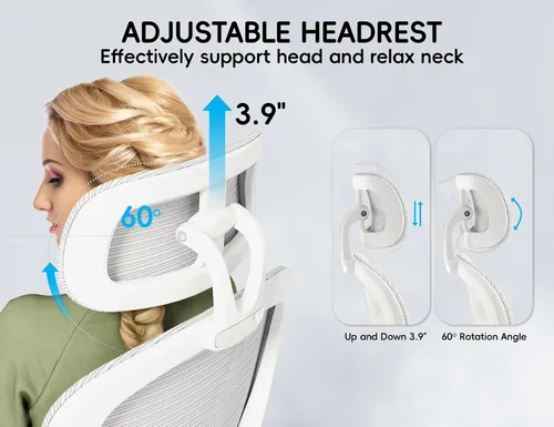 Miniatura 5 de TRALT Silla de Oficina – Silla de Oficina Ergonómica con Soporte para la Espalda, Silla de Computadora - Sillas de Escritorio para Oficina en Casa