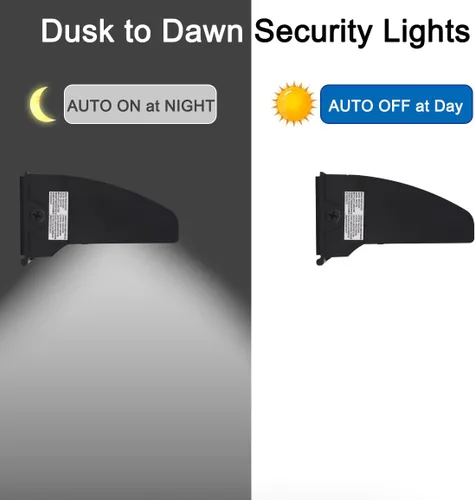 Miniatura 2 de dephen Paquete de luz LED de pared de 120 W con fotocélula – 5000 K 16200 LM giratorio hacia arriba hacia abajo, accesorio de iluminación