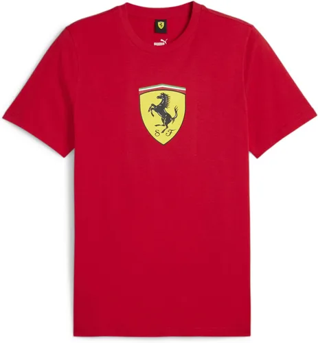 Miniatura 7 de PUMA Mens Scuderia Ferrari Race Tonal Shield Crew Neck Short Sleeve Casual Tops Casual