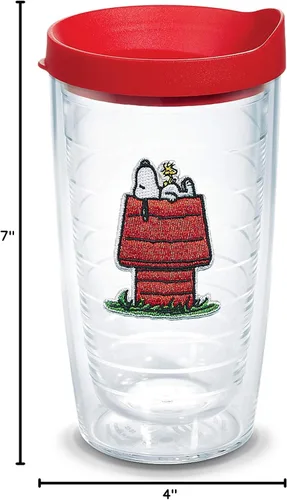 Miniatura 13 de Tervis Peanuts Best Buddies Collection Snoopy Woodstock House - Vaso aislado de doble pared fabricado en Estados Unidos, mantiene las bebidas frías