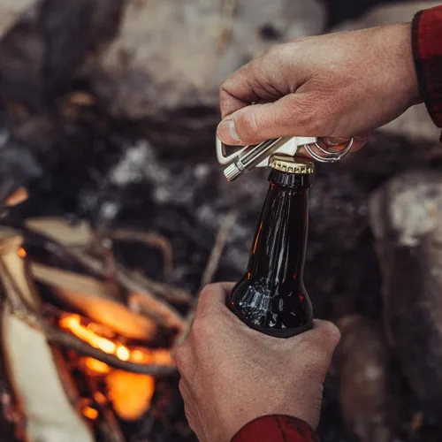 Miniatura 6 de SURVIVE Llavero de abrebotellas con encendido permanente de metal, encendido reutilizable para iniciar fuego de supervivencia, kit de emergencia