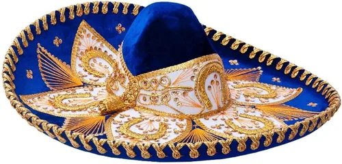 Miniatura 5 de Mariachi sombreros Charro Star Mexican Sombrero Charro, Terciopelo Unisex Adulto fantasía 5 Mayo, Mexicano