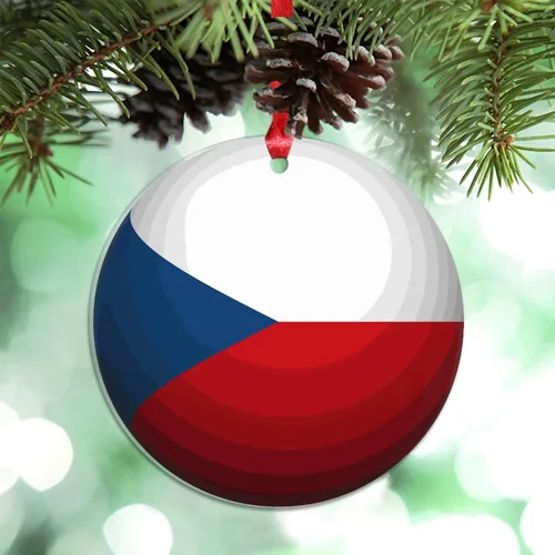 Miniatura 13 de Bandera de Cabo Verde, decoración para árbol de Navidad, bola 3D, recuerdo de la ciudad del país, adornos de Navidad personalizados, decoración