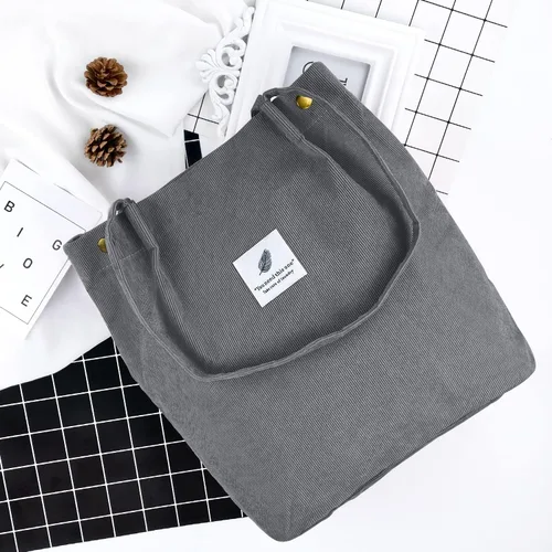 Miniatura 66 de Ayieyill - Bolsa de pana para mujer y niña, con correa de lona para colgar al hombro, bolsa con bolsillo