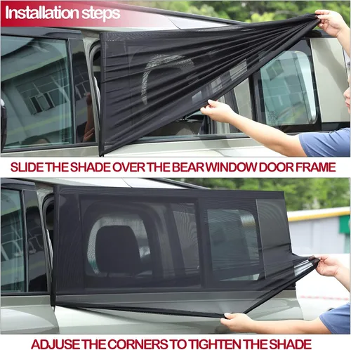 Miniatura 2 de 100% de protección contra insectos, compatible con Land Rover Defender 90 110 2004-2022, cortinas de malla transpirable para puertas y ventanas