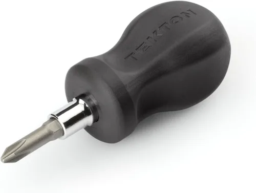 TEKTON 3 en 1 Stubby Phillips/Slotted Multi-Bit Driver (#2 x 1/4 in., Negro) | DMT13002