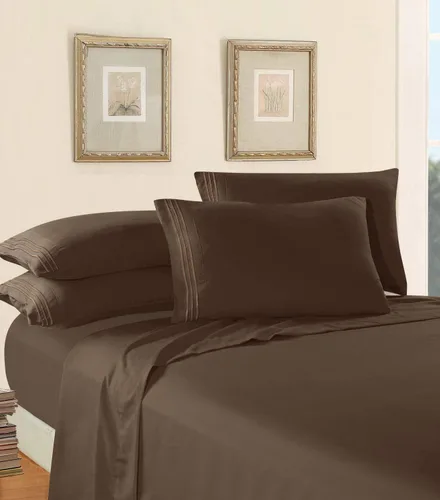 Miniatura 10 de ¡Juego de sábanas de lujo de 4 piezas en Amazon! Diseño de calidad egipcia con 1500 hilos Elegant Comfort - Resistente a las arrugas y al Morado