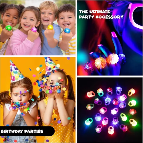 Miniatura 9 de Kangaroo - Lote de 18 anillos intermitentes Led de luz para juguetes