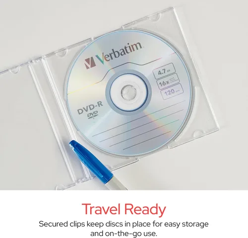 Miniatura 2 de Verbatim - Estuches para CD, DVD y Blu-Ray transparentes, delgados, 5.2 mm – Paquete de 25