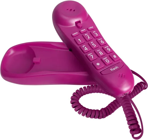Miniatura 8 de Teléfono de color negro delgado para pared o escritorio con memoria