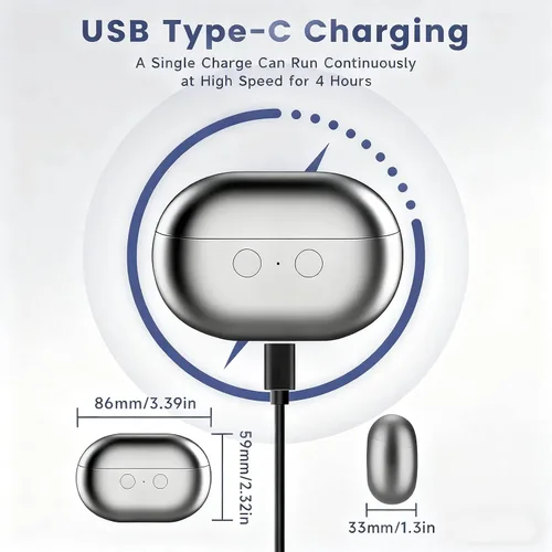Miniatura 8 de Cortaúñas eléctrico gris con luz LED, recortador de uñas inteligente recargable por USB, cortador automático 3 en 1 para uñas gruesas, diseño