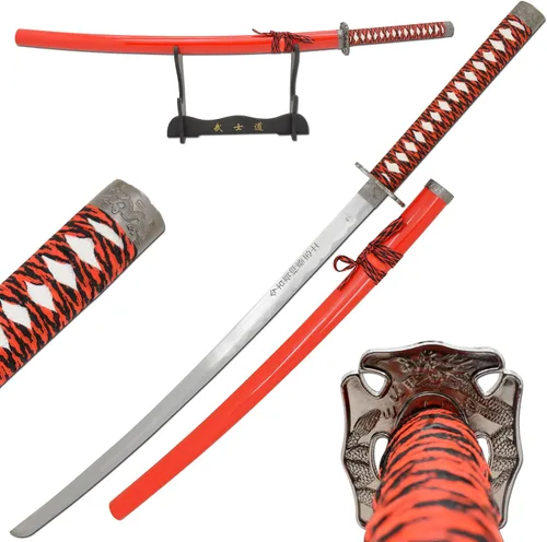Miniatura 13 de Snake Eye Tactical Espada samurái katana de dos tonos con soporte de espada gratis