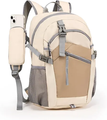 Mochila de senderismo para mujeres y hombres de 20 litros con bolsillo extraíble para teléfono, mochila de viaje ligera pequeña mochila de