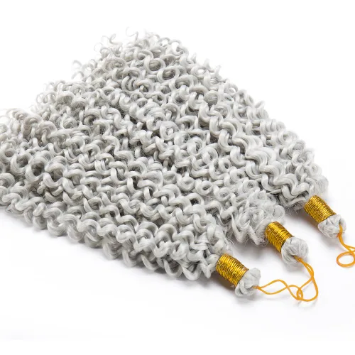 Miniatura 5 de Marlybob Pelo sintético trenzado de ganchillo de 14 pulgadas Marlibob onda de agua trenzado trenzado de ganchillo trenzas afro rastas rizadas